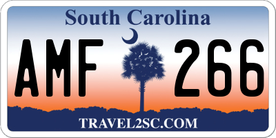 SC license plate AMF266