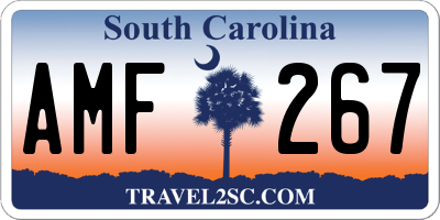 SC license plate AMF267