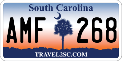 SC license plate AMF268