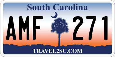 SC license plate AMF271