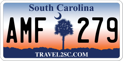 SC license plate AMF279