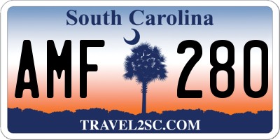 SC license plate AMF280