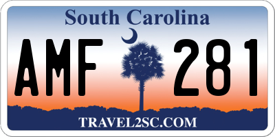 SC license plate AMF281