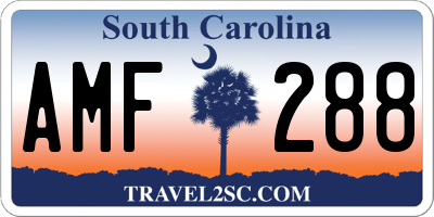 SC license plate AMF288