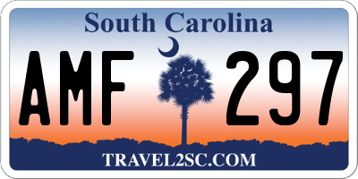 SC license plate AMF297
