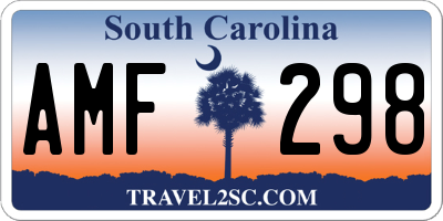 SC license plate AMF298