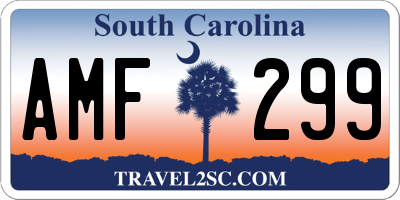 SC license plate AMF299