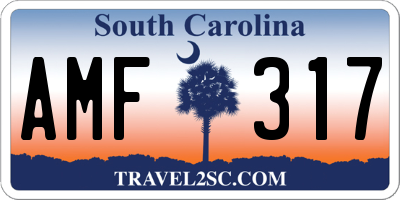 SC license plate AMF317