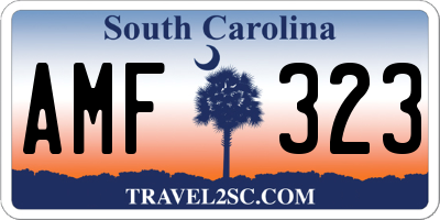 SC license plate AMF323