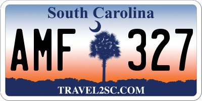 SC license plate AMF327