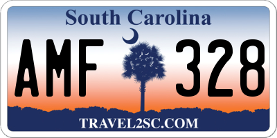 SC license plate AMF328