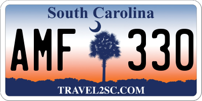 SC license plate AMF330