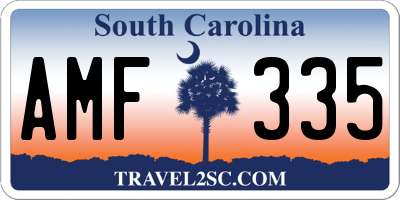SC license plate AMF335