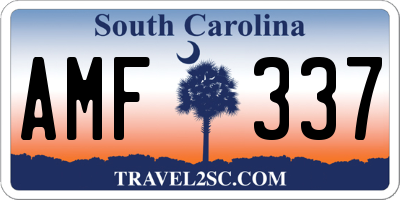 SC license plate AMF337