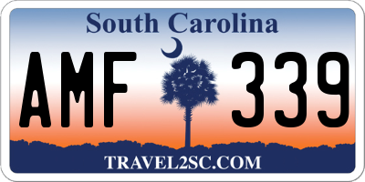 SC license plate AMF339