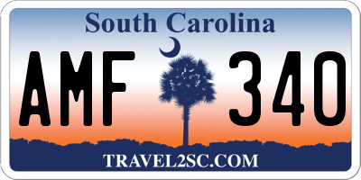 SC license plate AMF340