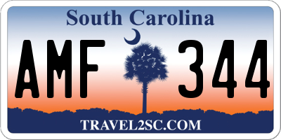 SC license plate AMF344