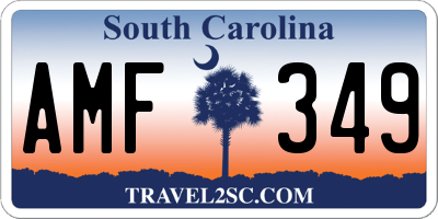 SC license plate AMF349