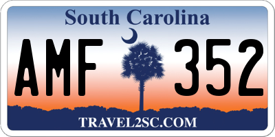SC license plate AMF352