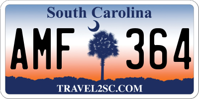 SC license plate AMF364
