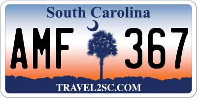 SC license plate AMF367