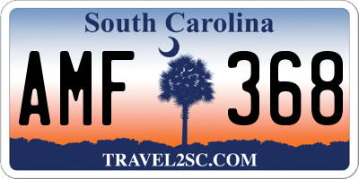 SC license plate AMF368