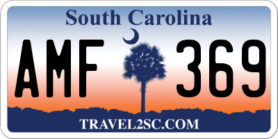 SC license plate AMF369
