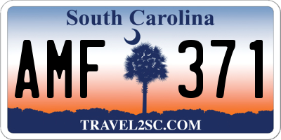 SC license plate AMF371