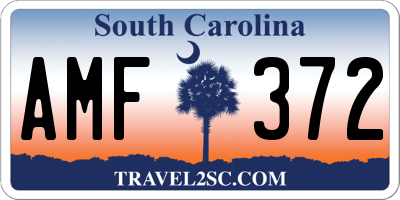 SC license plate AMF372