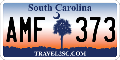SC license plate AMF373
