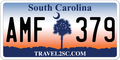 SC license plate AMF379