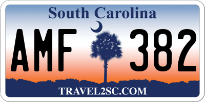 SC license plate AMF382