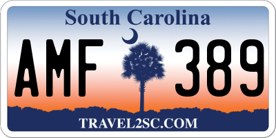SC license plate AMF389