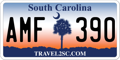 SC license plate AMF390