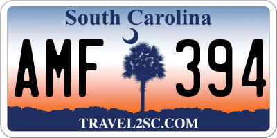 SC license plate AMF394