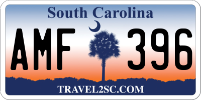 SC license plate AMF396