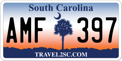 SC license plate AMF397