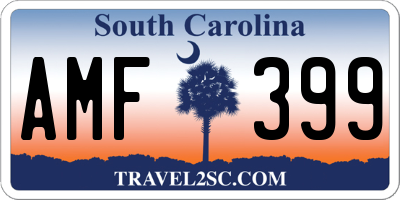 SC license plate AMF399