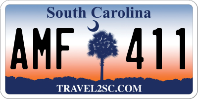 SC license plate AMF411