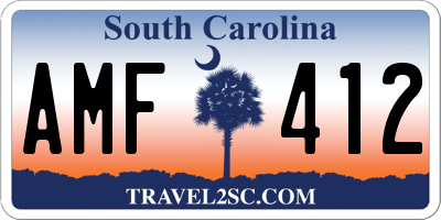 SC license plate AMF412
