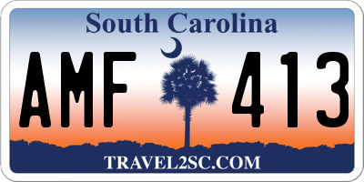 SC license plate AMF413