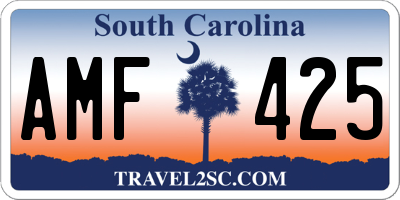 SC license plate AMF425