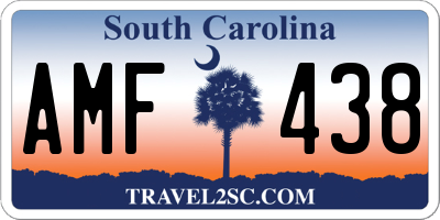 SC license plate AMF438