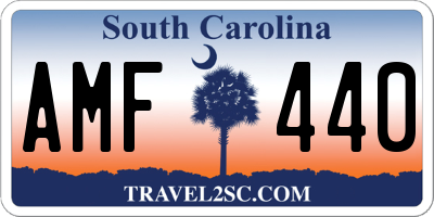 SC license plate AMF440
