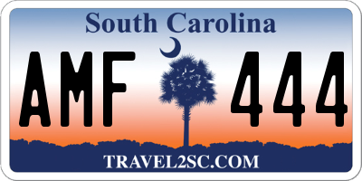 SC license plate AMF444