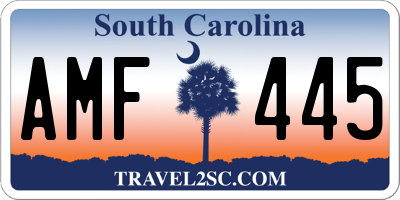 SC license plate AMF445
