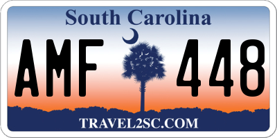 SC license plate AMF448