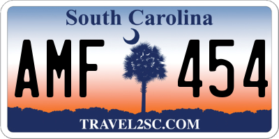 SC license plate AMF454