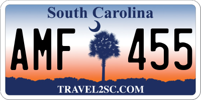 SC license plate AMF455