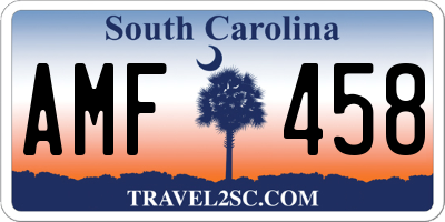 SC license plate AMF458